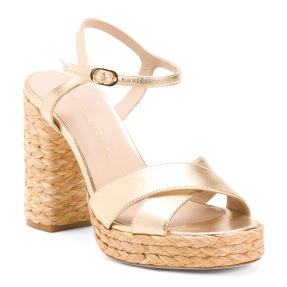STUART WEITZMAN Made In Spain Leather Dayna Platform Sandals